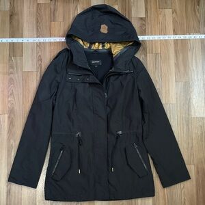 Mackage Black Utility Jacket with Gold Details